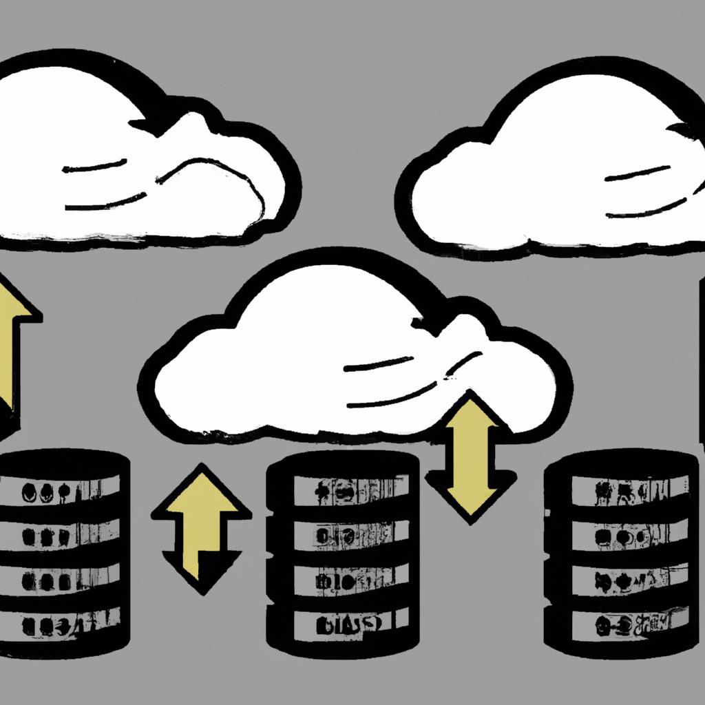 Data being stored and processed on remote servers in the cloud.